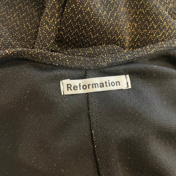 Reformation Koda Jumpsuit Gold Sparkle XS - Picture 9 of 10